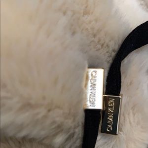 Black lace up Calvin Klein blouse.